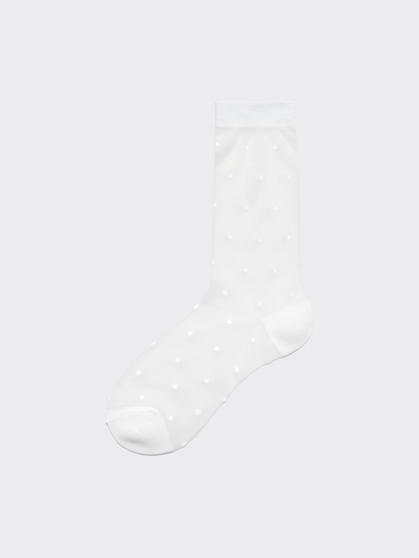 Sheer Crew Socks Dot
