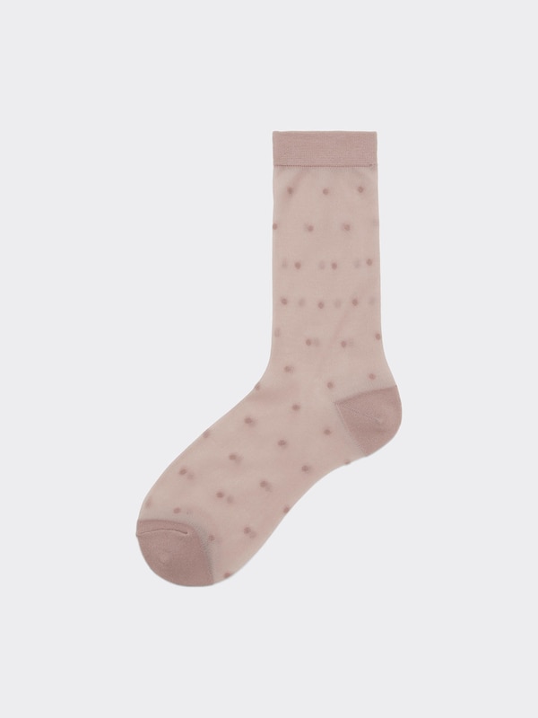 Sheer Crew Socks Dot
