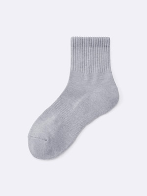 Ribbed Pile Ankle Socks