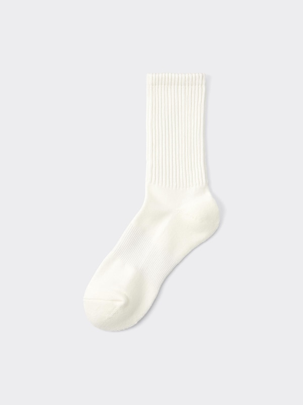 STYLE-HEAT Ribbed Pile Crew Socks