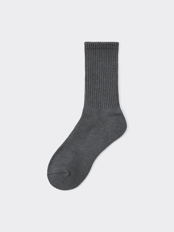 STYLE-HEAT Ribbed Pile Crew Socks