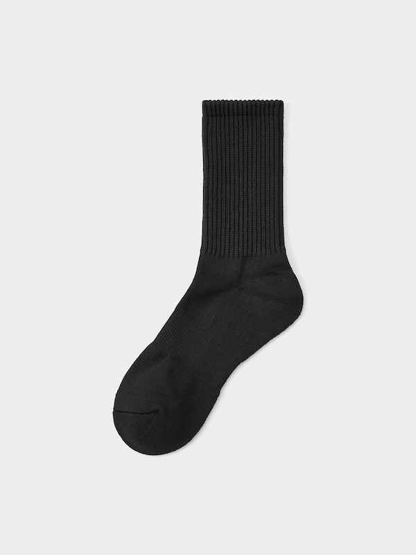 STYLE-HEAT Ribbed Pile Crew Socks