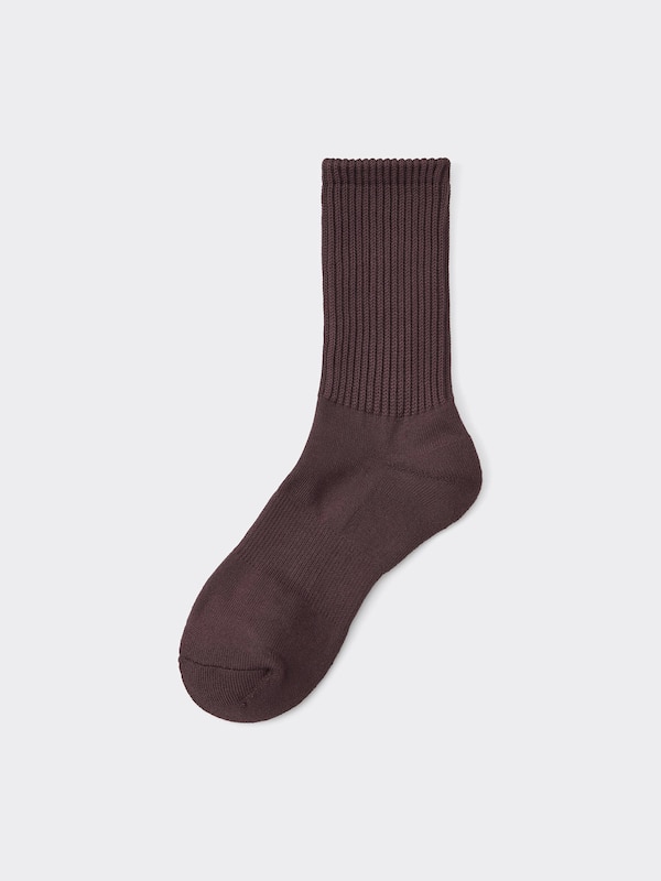 STYLE-HEAT Ribbed Pile Crew Socks