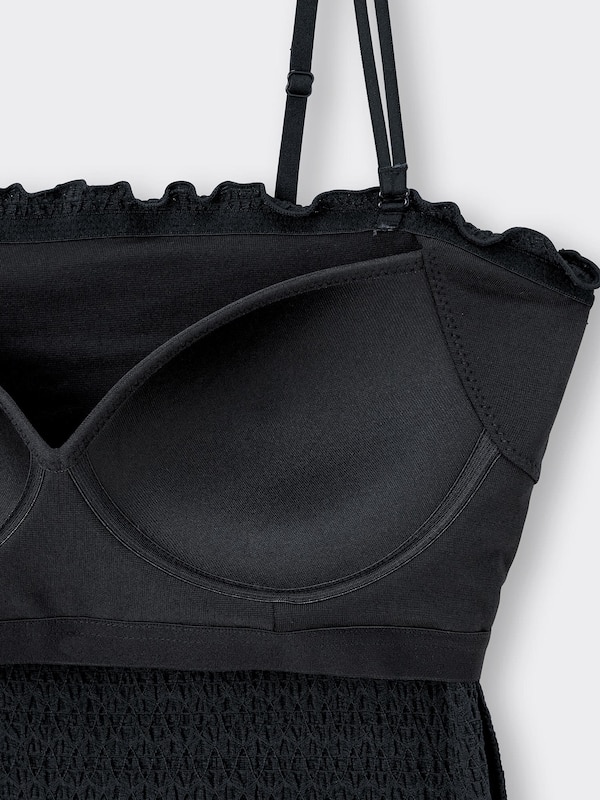 Bra-Feel Shirring Cropped Tube Top