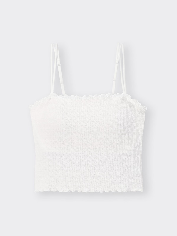 Bra-Feel Shirring Cropped Tube Top