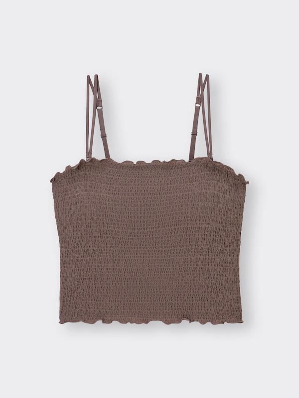 Bra-Feel Shirring Cropped Tube Top