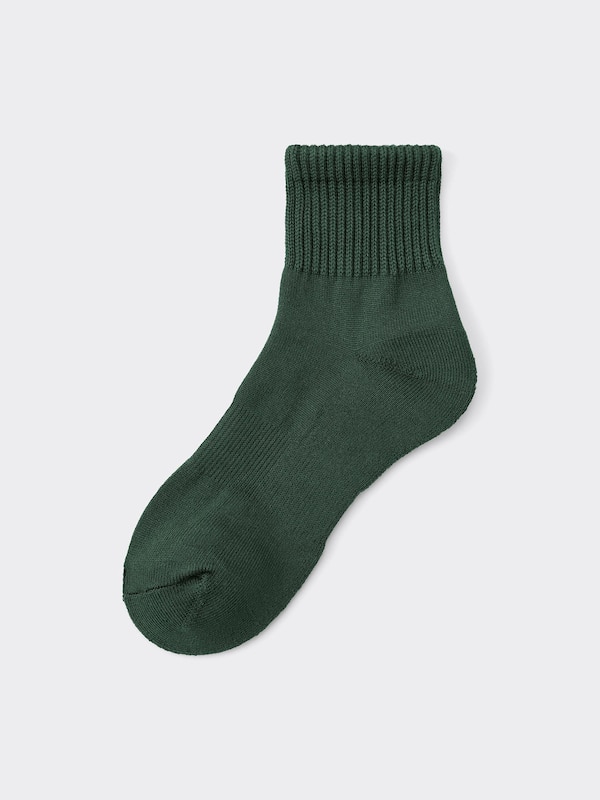 STYLE-HEAT Ribbed Pile Ankle Socks