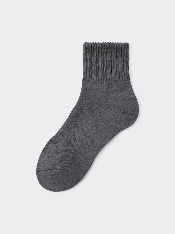 STYLE-HEAT Ribbed Pile Ankle Socks