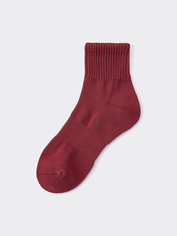 STYLE-HEAT Ribbed Pile Ankle Socks