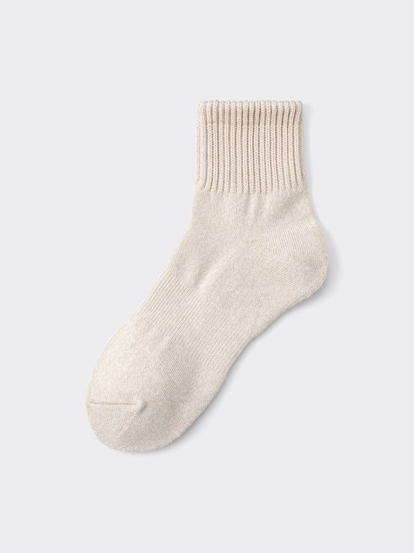 STYLE-HEAT Ribbed Pile Ankle Socks