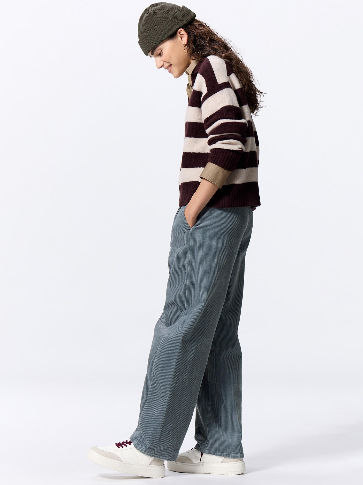 Corduroy Barrel Leg Pants | GU US
