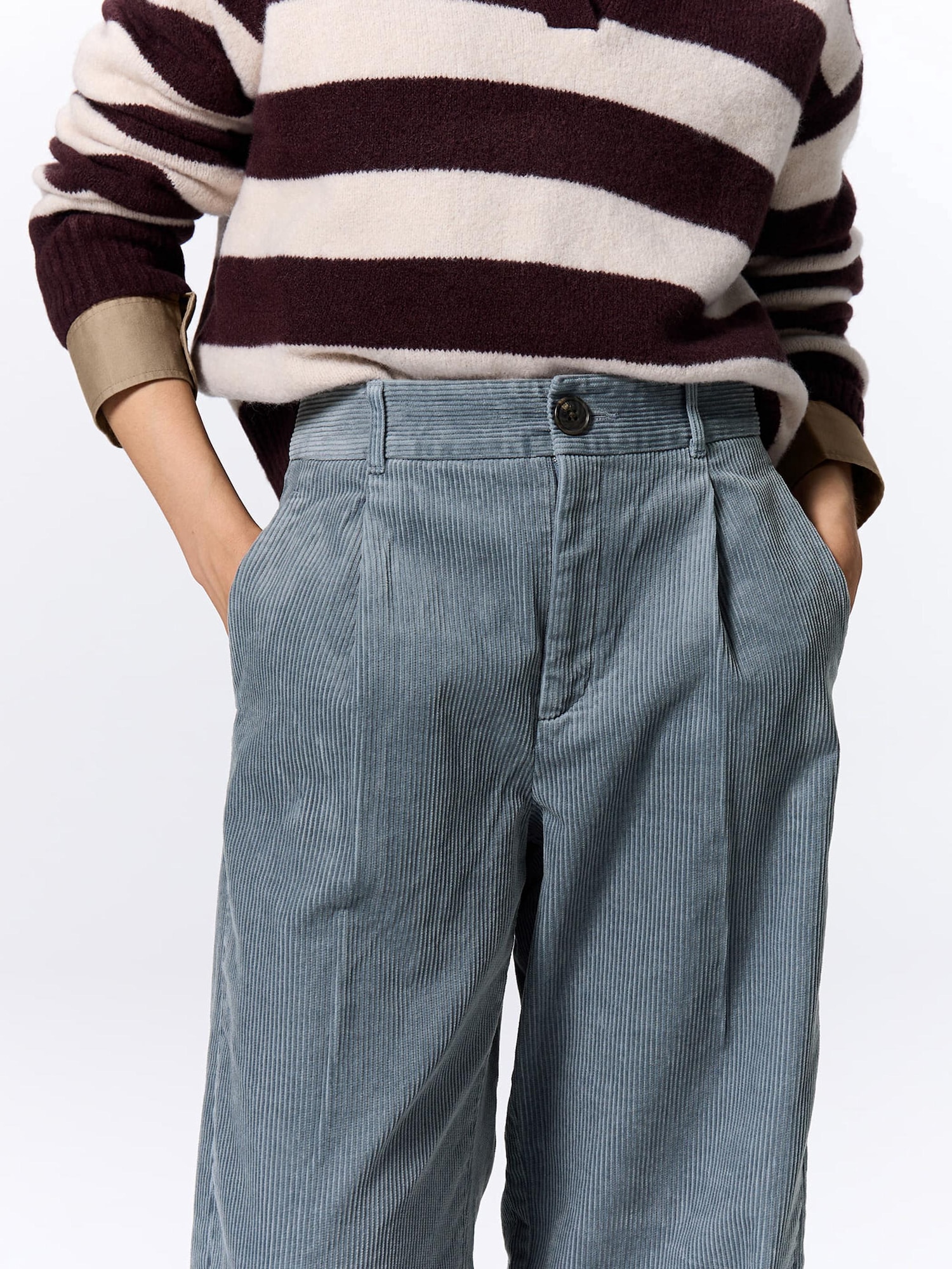 Corduroy Barrel Leg Pants | GU US