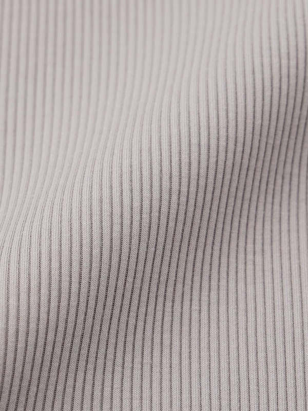 Stretch Ribbed U Neck Bodysuit Long Warm