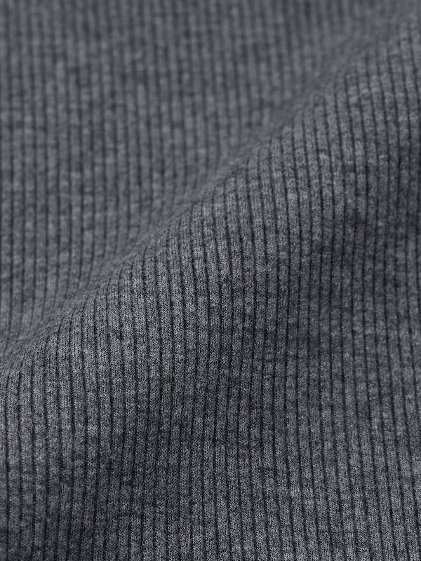 Stretch Ribbed U Neck Bodysuit Long Warm