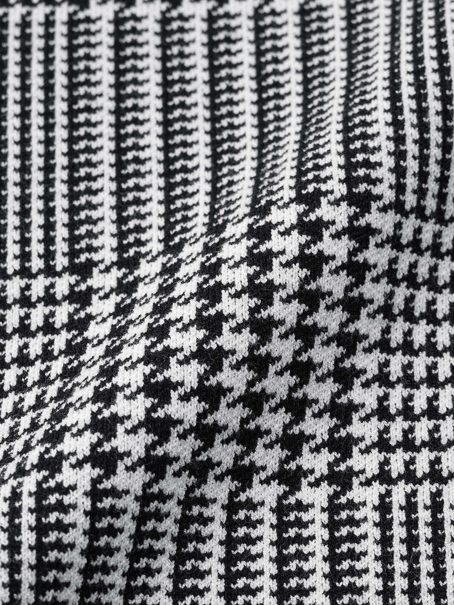 SMOOTH KNITTED Turtleneck Sweater Check | GU US