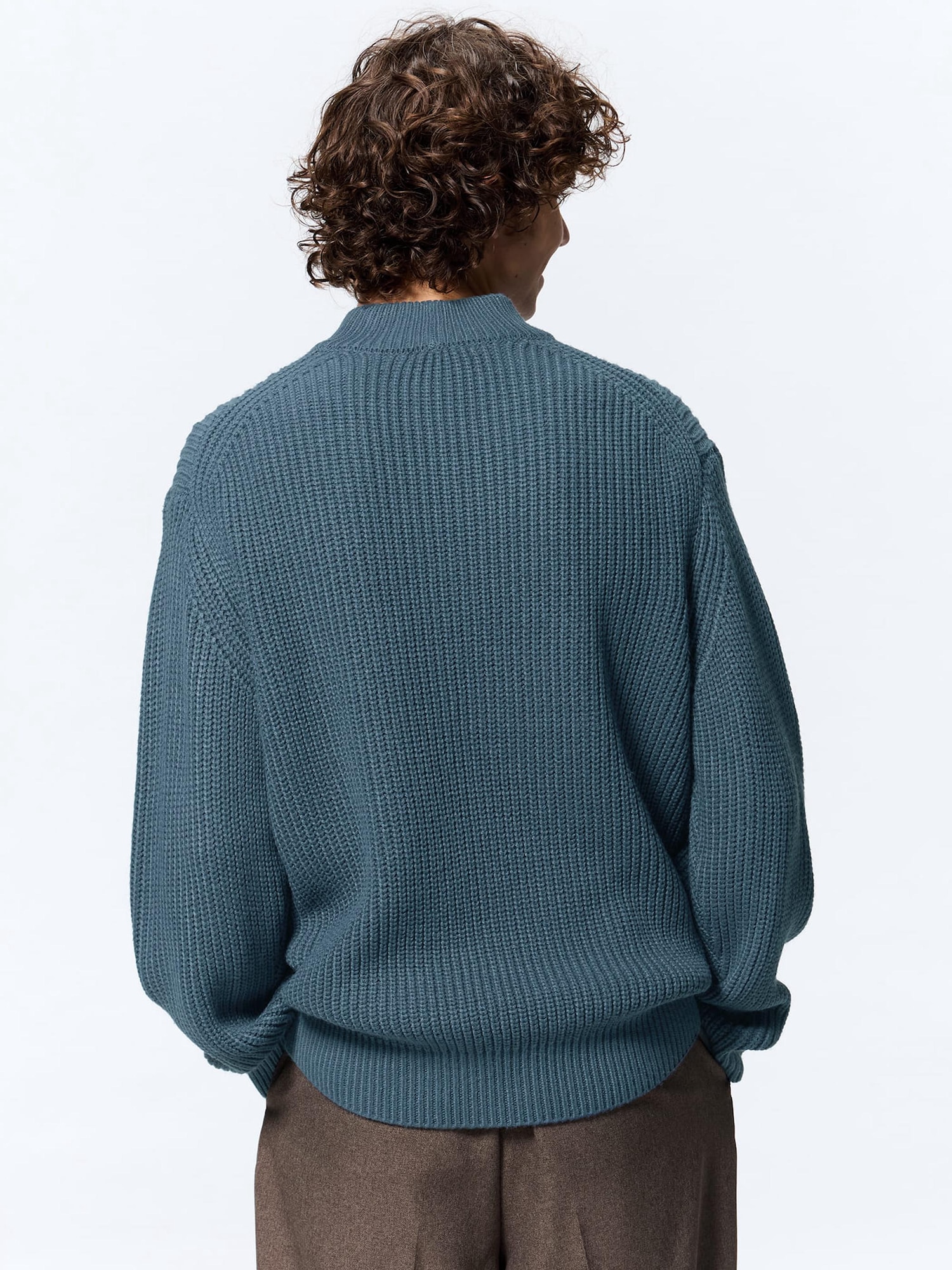 Low Gauge High Neck Sweater | GU US