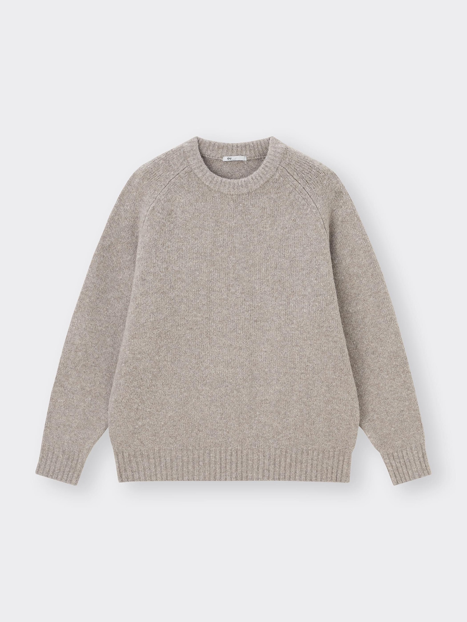 BRUSHY KNITTED Crew Neck Sweater | GU US