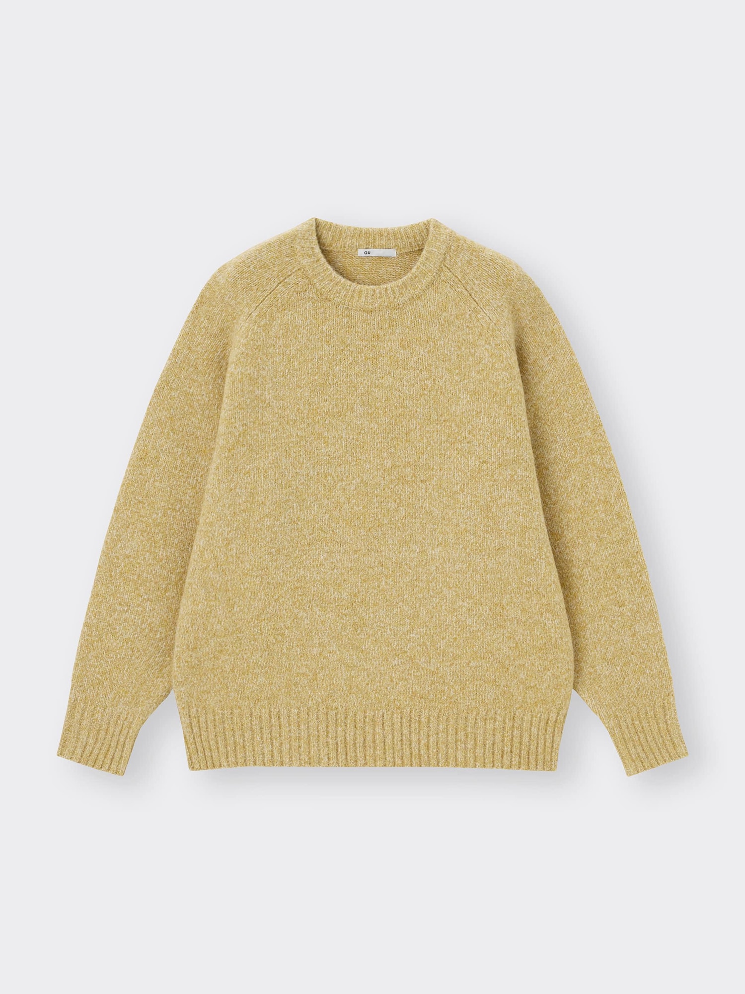 BRUSHY KNITTED Crew Neck Sweater | GU US