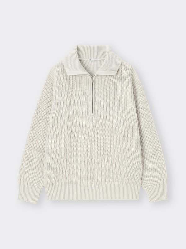 Low Gauge Half-Zip Sweater