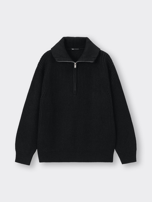 Low Gauge Half-Zip Sweater