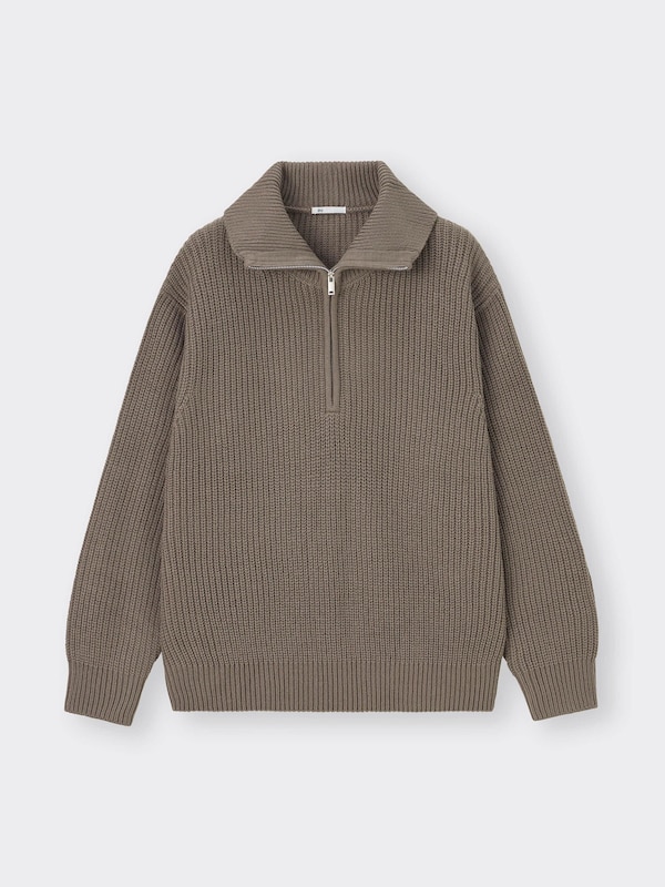 Low Gauge Half-Zip Sweater