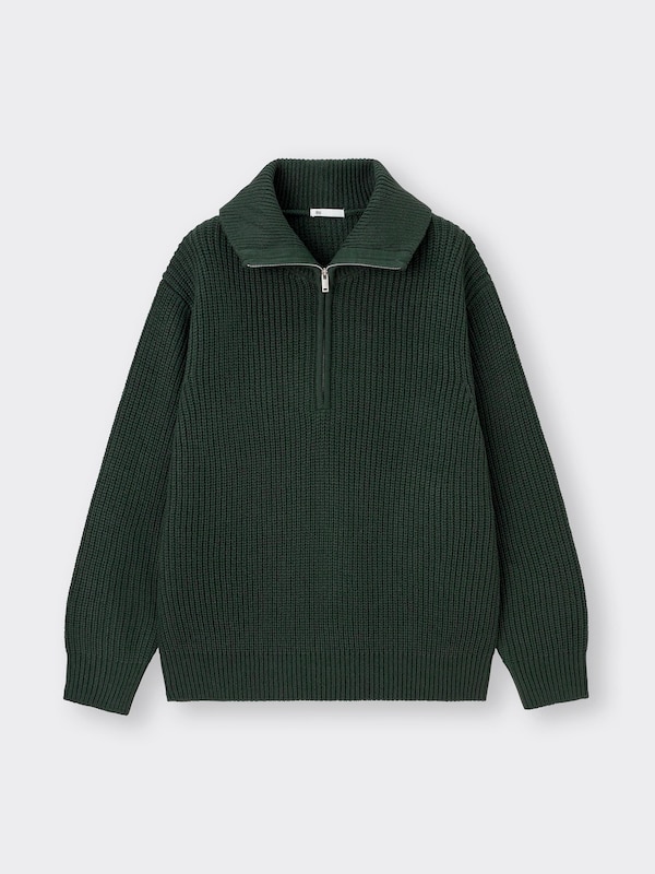 Low Gauge Half-Zip Sweater