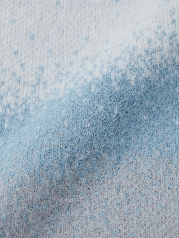 BRUSHY KNITTED Crew Neck Sweater Gradation