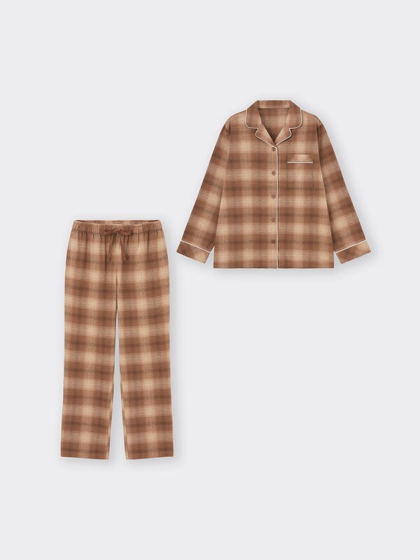Flannel Pajamas Long Check