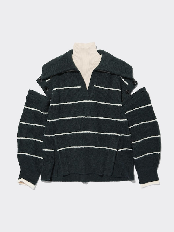 Striped Sailor Collar Sweater by rokh