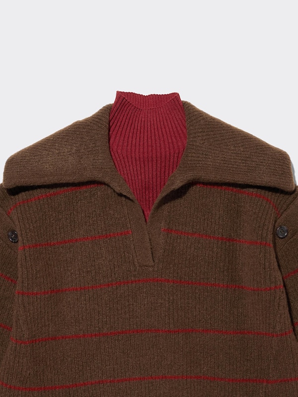 Striped Sailor Collar Sweater by rokh