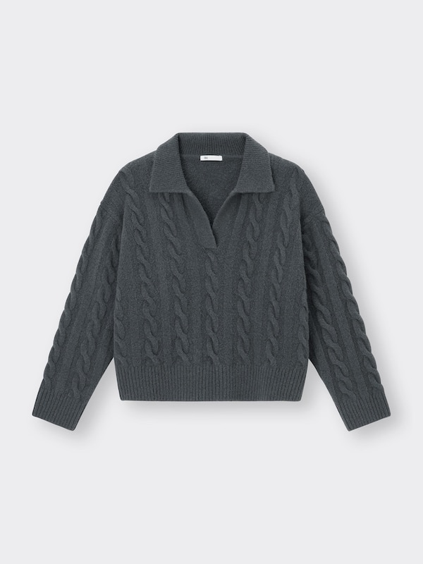 Puffy Touch Skipper Cable Sweater