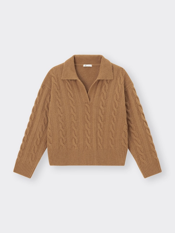 Puffy Touch Skipper Cable Sweater