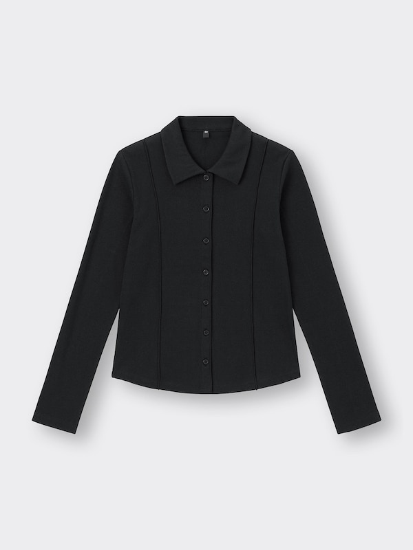 Ribbed Polo Cardigan