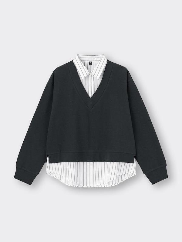 Woven Combination Pullover
