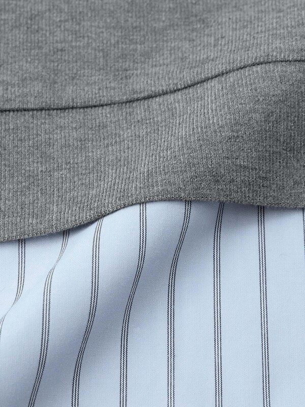 Woven Combination Pullover