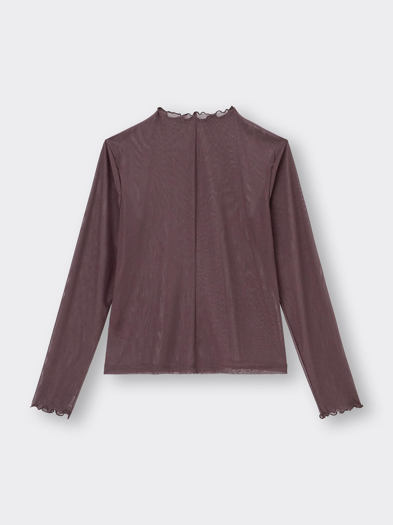 Sheer Mockneck T-Shirt Long | GU US