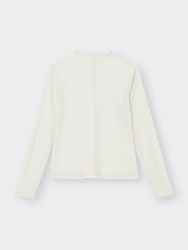 Sheer Mockneck T-Shirt Long