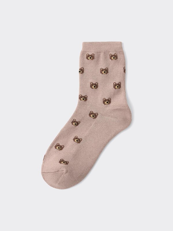 STYLE-HEAT Pile Crew Socks Bear