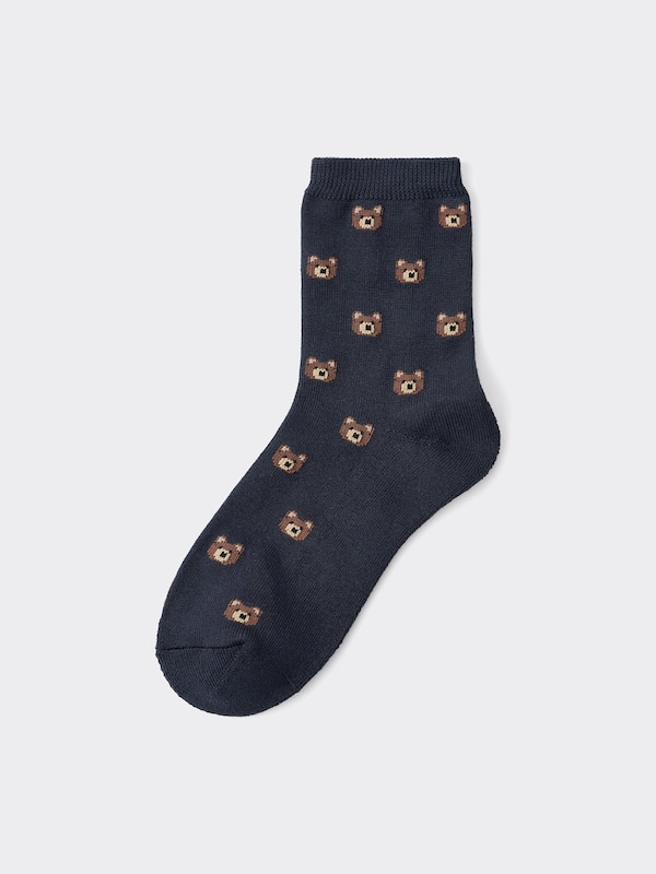 STYLE-HEAT Pile Crew Socks Bear