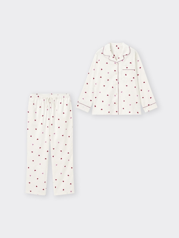Flannel Pajamas Long Heart