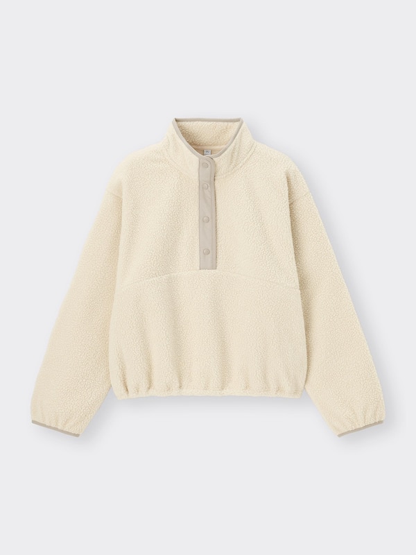 Faux Shearling Fleece Pullover