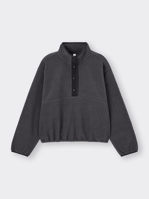 Faux Shearling Fleece Pullover