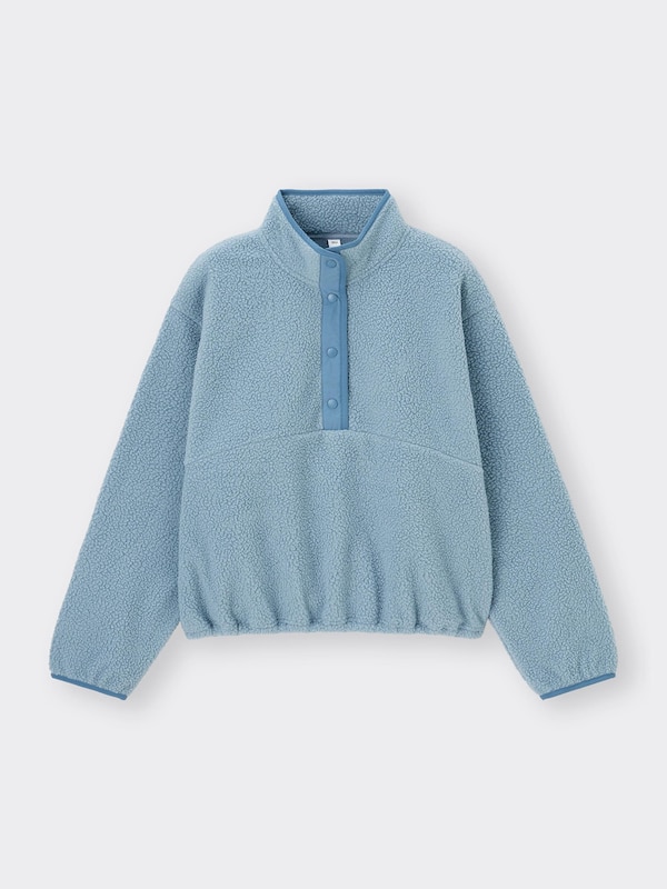 Faux Shearling Fleece Pullover