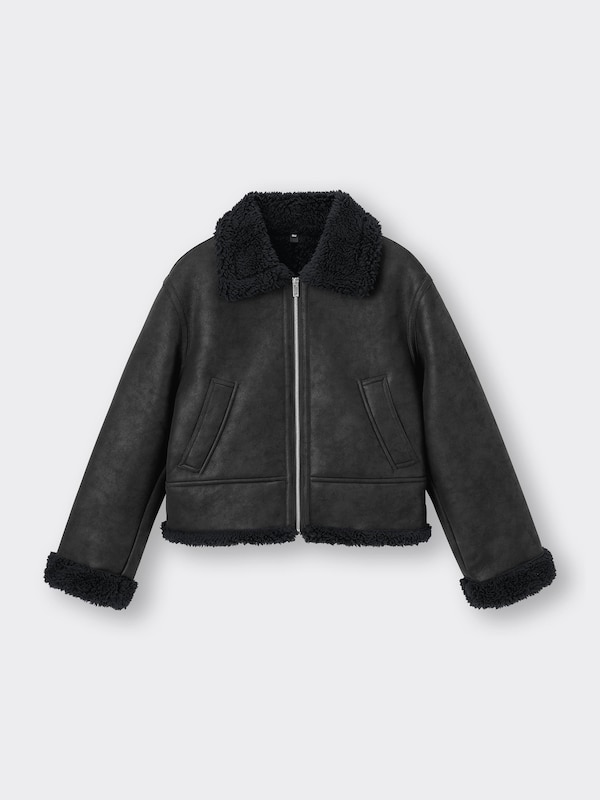 Faux Mouton Flight Jacket