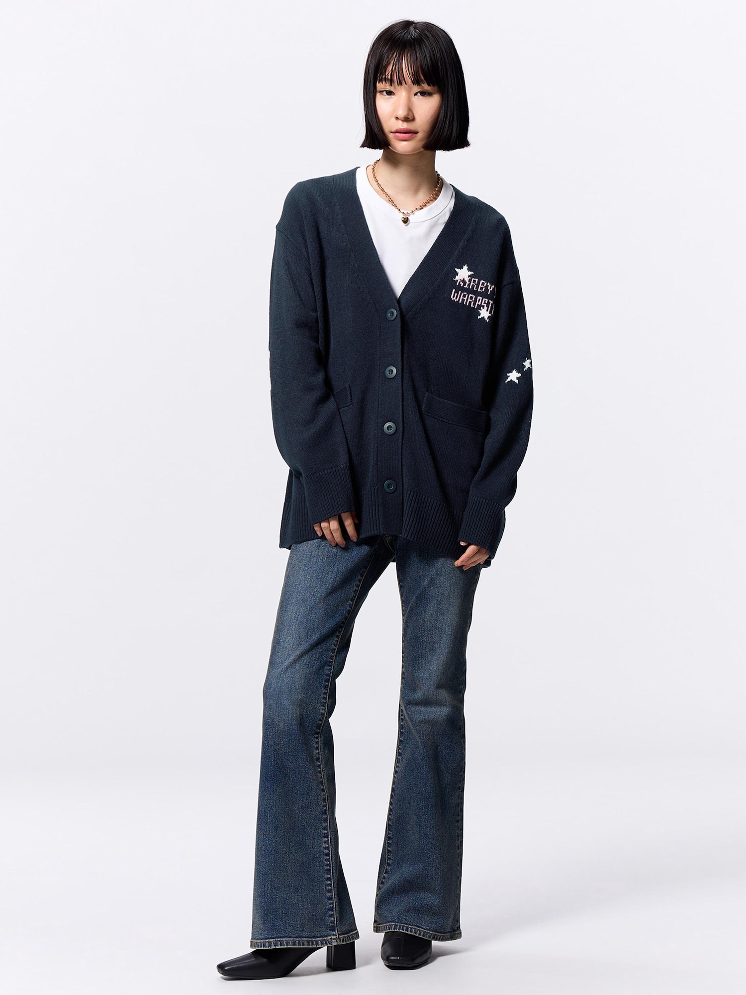 Women's Short-Sleeve Collared Cardigan | Women's Tops