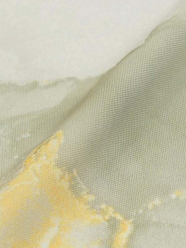 Sheer Printed Mockneck T-Shirt Long