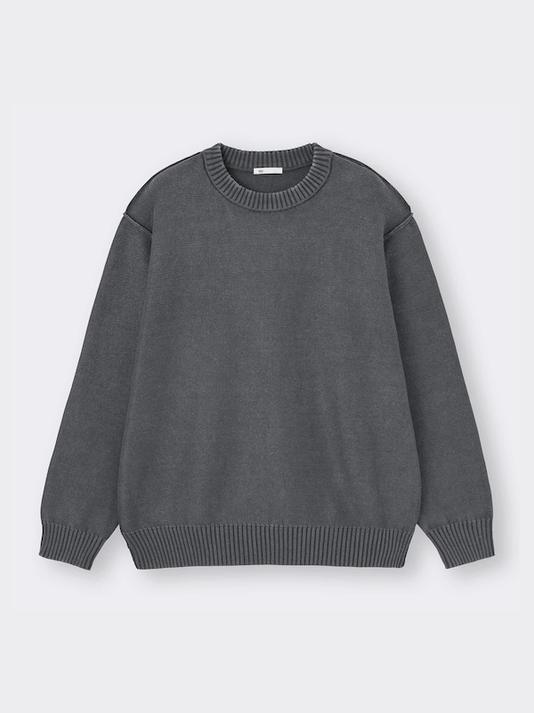 Washed Crew Neck Sweater