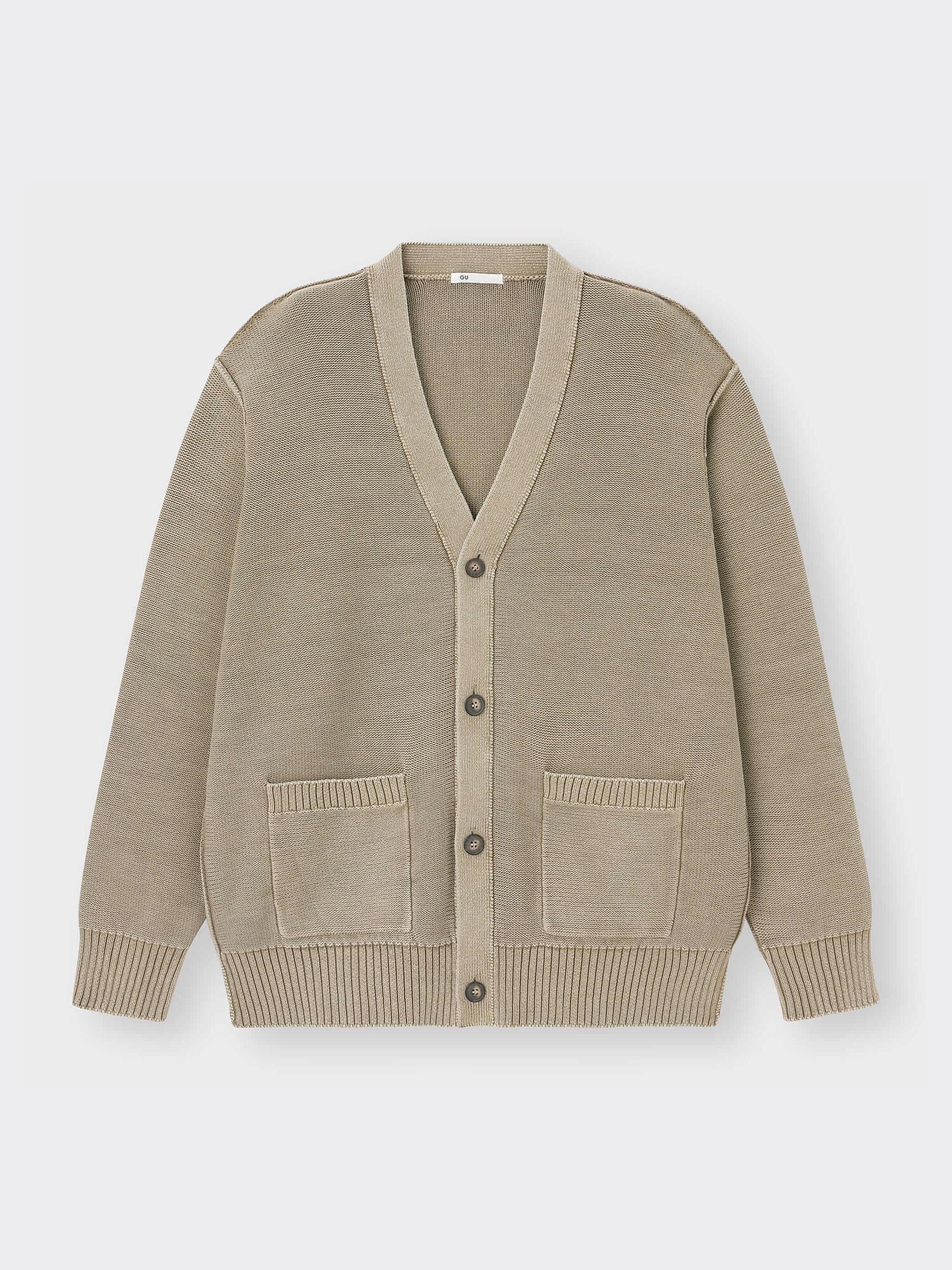 Washed V Neck Cardigan | GU US