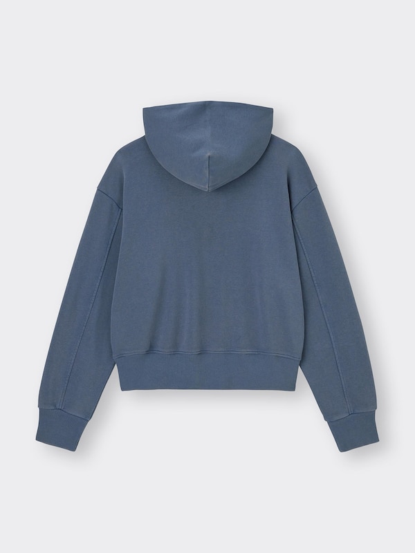Washed Sweat Half-Zip Hoodie