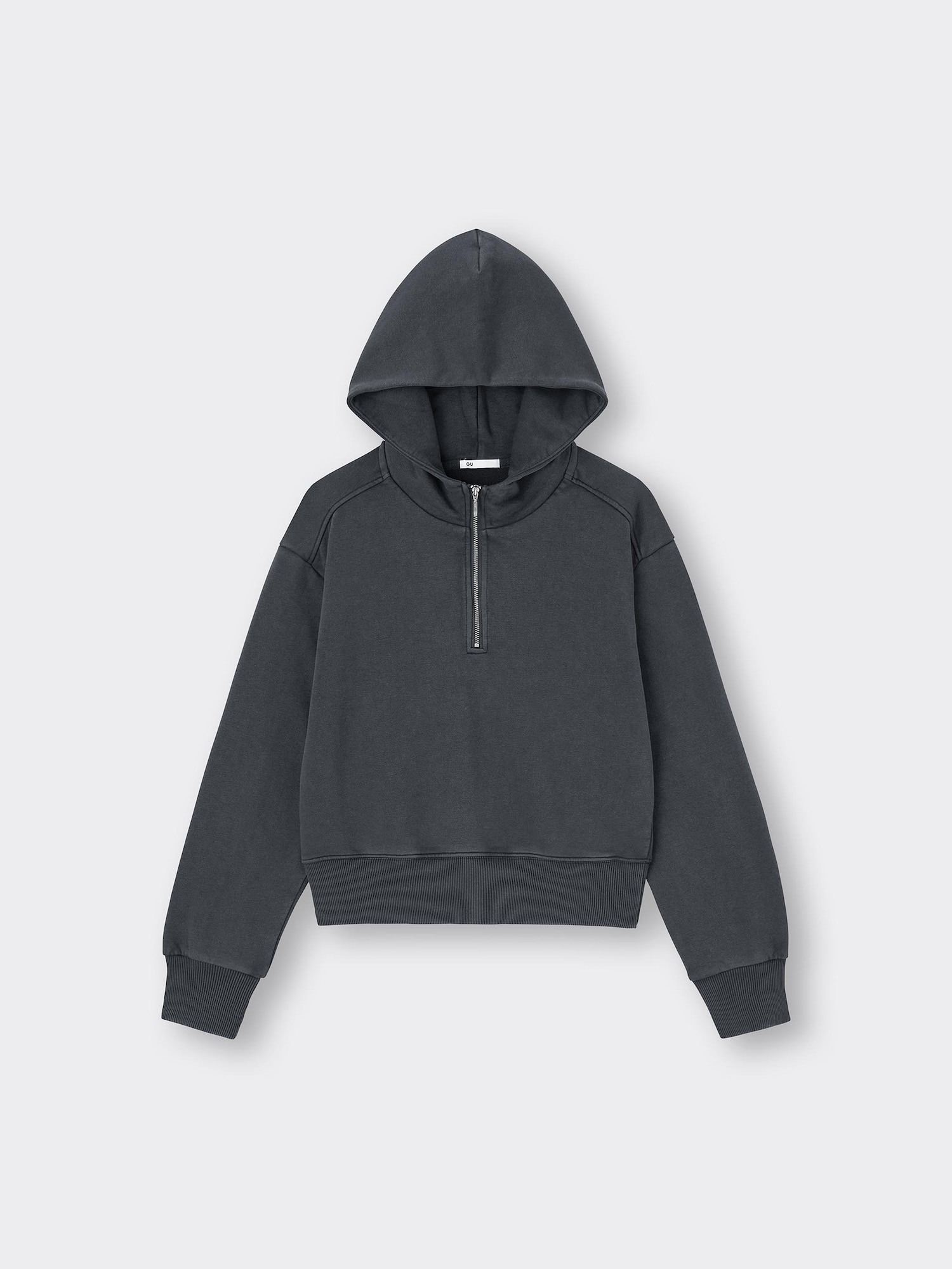 Washed Sweat Half-Zip Hoodie | GU US